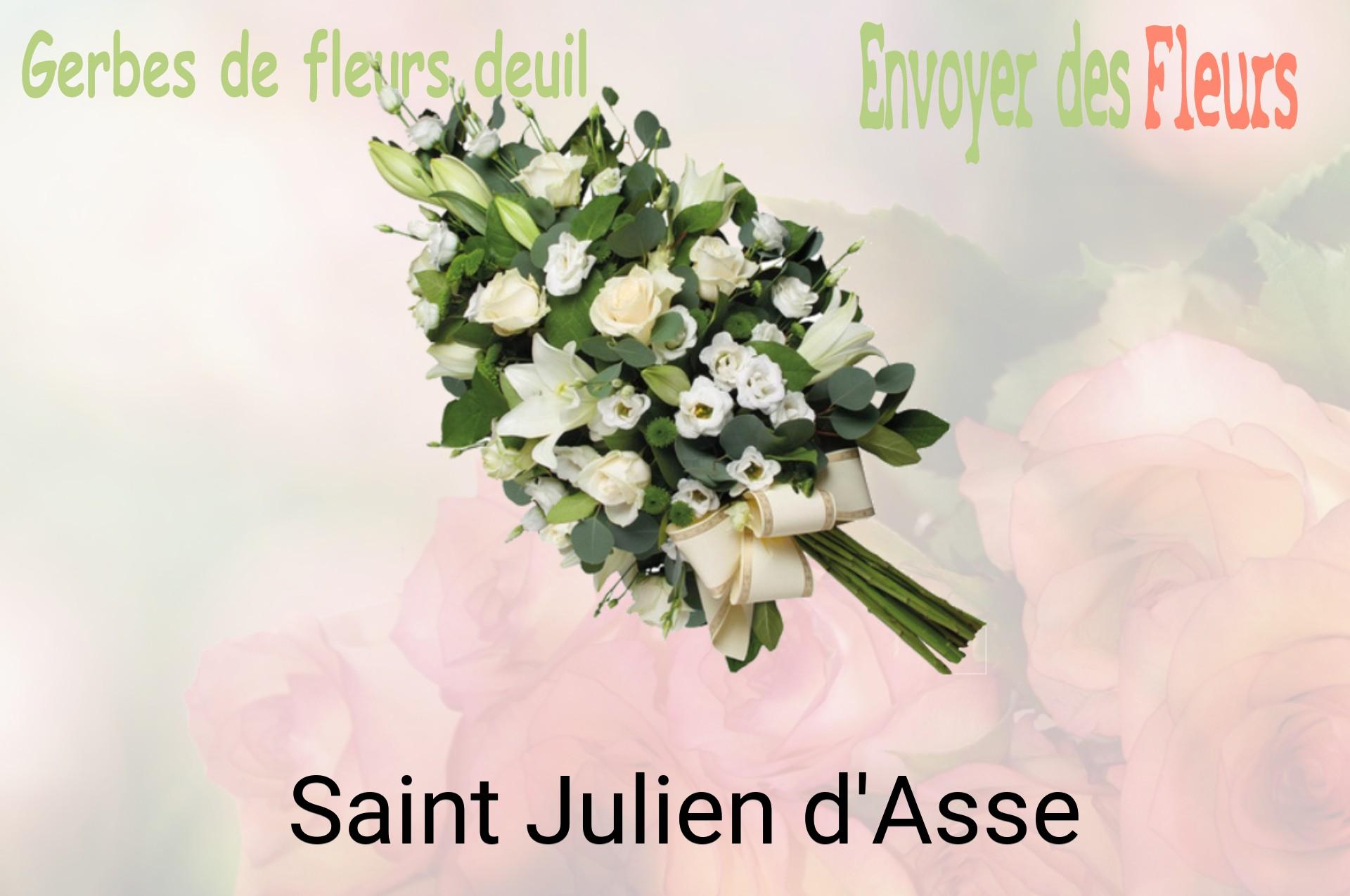 Gerbe de fleurs de deuil livrée à Saint-Julien-d'Asse